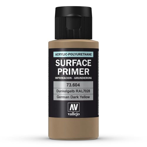 Vallejo 73604 German Dark Yellow Surface Primer, 60 ml - akril alapozó makett festék