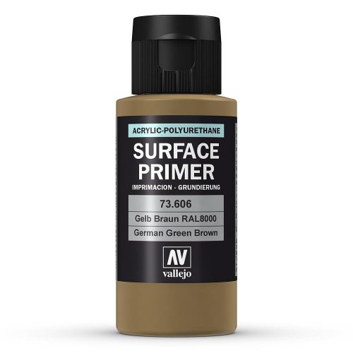 Vallejo 73606 German Green Brown (RAL8000) Surface Primer, 60 ml - akril alapozó makettfesték