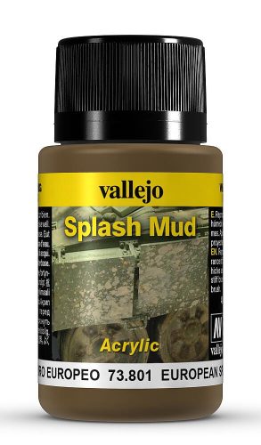 Vallejo 73801 Weathering Effect - European Splash Mud, 40 ml akril weathering effekt