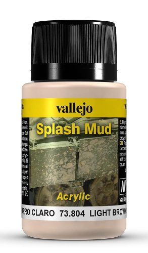 Vallejo 73804 Weathering Effect - Light Brown Splash Mud, 40 ml akril weathering effekt