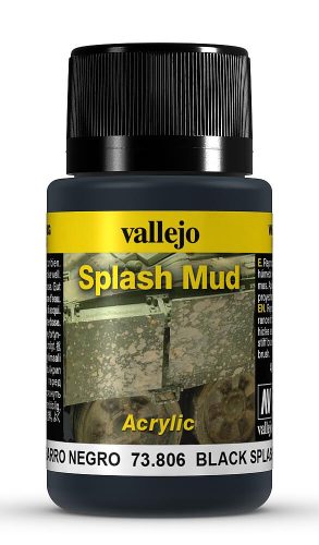Vallejo 73806 Weathering Effect - Black Splash Mud, 40 ml akril weathering effekt