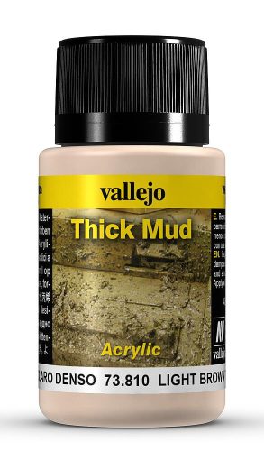 Vallejo 73810 Weathering Effect - Light Brown Thick Mud, 40 ml akril weathering effekt