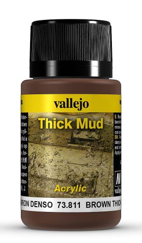 Vallejo 73811 Weathering Effect - Brown Thick Mud, 40 ml akril weathering effekt