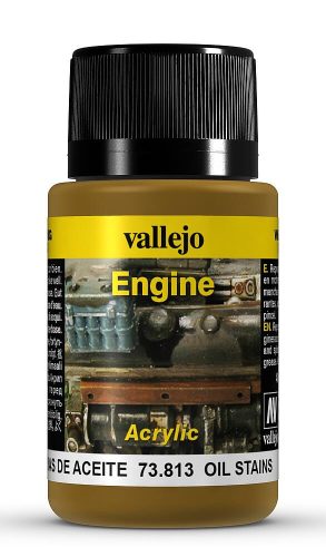 Vallejo 73813 Weathering Effect - Engine Oil Stains, 40 ml akril weathering effekt