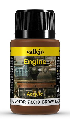 Vallejo 73818 Weathering Effect - Brown Engine Soot, 40 ml akril weathering effekt
