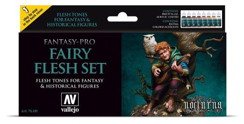 Vallejo 74101 Fairy Flesh Set, 8 x 17 ml - akril makettfesték