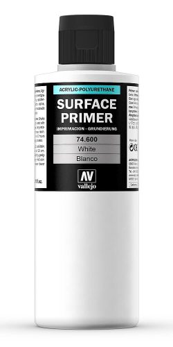 Vallejo 74600 White, Surface Primer (Model Color) 200 ml - akril alapozó modellfesték