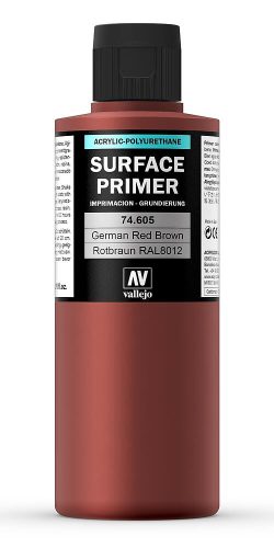 Vallejo 74605 German Red Brown, Surface Primer (Model Color) 200 ml - akril alapozó modellfesték