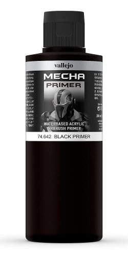 Vallejo 74642 Mecha Surface Primer Black, 200 ml - akril alapozó modellfesték