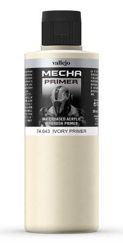 Vallejo 74643 Mecha Surface Primer Ivory, 200 ml - akril alapozó modellfesték