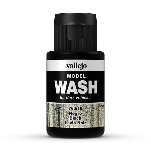 Vallejo 76518 Black Wash (model wash) - 35 ml bemosó folyadék