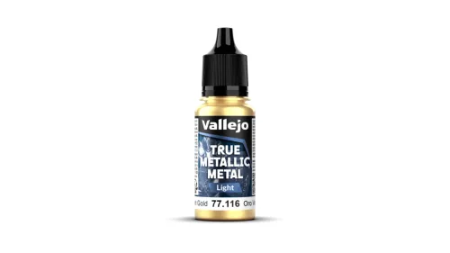 Vallejo 77116 GREENISH GOLD - 18ml (True Metallic Metal Light) makett festék
