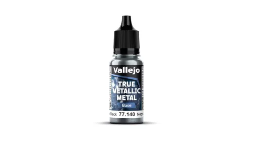 Vallejo 77140 OBSIDIAN BLACK - 18ml (True Metallic Metal Base) makett festék
