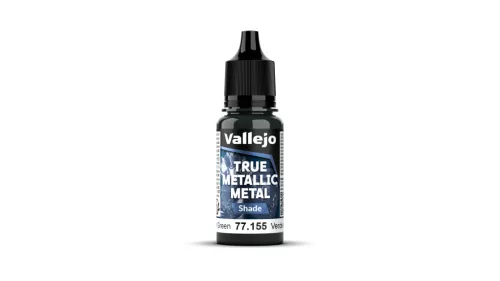 Vallejo 77155 AMBER GREEN - 18ml (True Metallic Metal Shade) makett festék