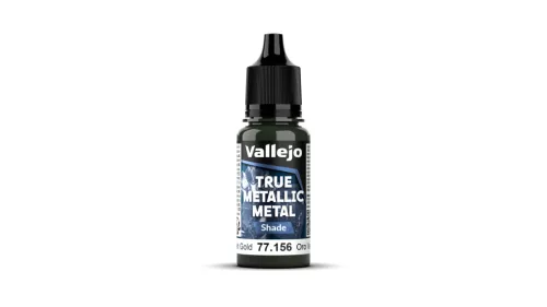 Vallejo 77156 GREENISH GOLD - 18ml (True Metallic Metal Shade) makett festék