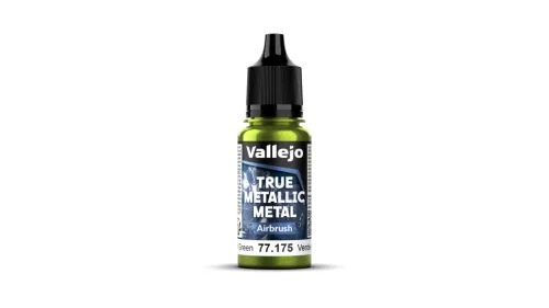 Vallejo 77175 AMBER GREEN - 18ml (True Metallic Metal Airbrush) makett festék