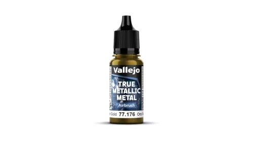 Vallejo 77176 GREENISH GOLD - 18ml (True Metallic Metal Airbrush) makett festék