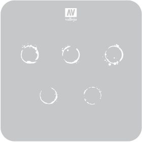   Vallejo 06380 ST-AFV002 Drum Oil Markings - 1/35 Stencilek sablonok