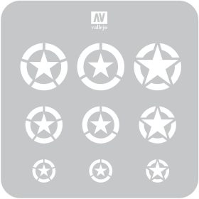   Vallejo 06458 ST-AIR004 USAF Markings - 1/72, 1/48, 1/32 stencilek sablonok