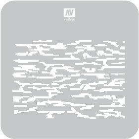   Vallejo 06496 ST-CAM004 Pixelated Modern Camo - 1/35, 1/32 stencilek sablonok