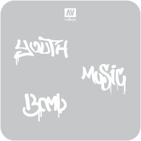   Vallejo 06526 ST-LET003 Street Art Nº1 Graffiti 1 - 1/35 stencilek sablonok