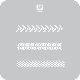   Vallejo 06632 ST-TX002 Tyre Markings - 1/35 stencilek sablonok