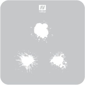   Vallejo 06663 ST-TX005 Paint Stains - 1/35 stencilek sablonok