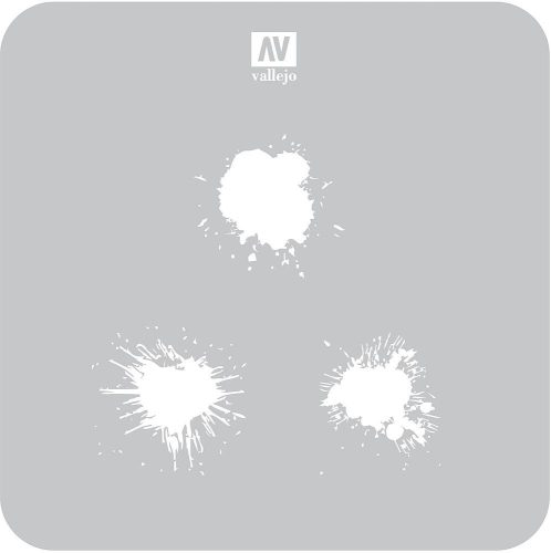 Vallejo 06663 ST-TX005 Paint Stains - 1/35 stencilek sablonok