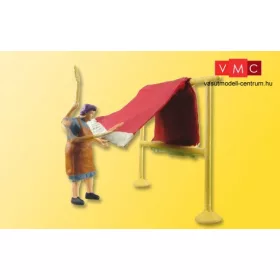   Viessmann 1523 Mozgó figura, háziasszony a szőnyegporolóval (H0)