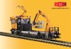 Viessmann 2618 Robel 54.22 pályafenntartó vasúti jármű áramszedővel, működő emelőkos