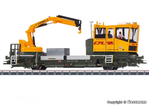 Viessmann 2628 Robel 54.22 pályafenntartó vasúti jármű, működő daruval, CFL (E6) (H0) -
