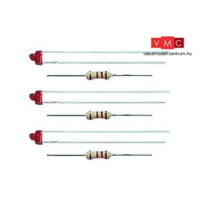 Viessmann 3553 3 db piros LED, ellenállással - 1,8 mm