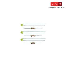 Viessmann 3555 3 db sárga LED, ellenállással - 1,8 mm