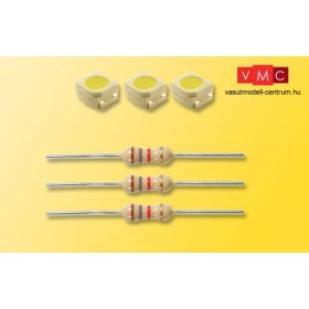   Viessmann 3556 3 db melegfehér LED, ellenállással, 2,9 x 3,5 mm