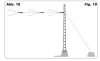 Viessmann 4122 Tartóoszlop felsővezetékhez, ívekben lévő feszítéshez, 3 vágányhoz (H0