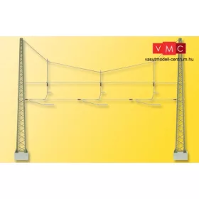   Viessmann 4162 Állomási sodronyköteles tartóoszlop felsővezetékhez, három vágány fölé (H0)