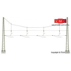 Viessmann 4363 Állomási sodronyköteles tartóoszlop felsővezetékhez, négy vágány fölé
