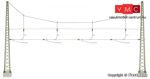 Viessmann 4363 Állomási sodronyköteles tartóoszlop felsővezetékhez, négy vágány fölé