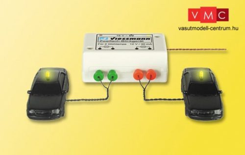 Viessmann 5028 Villogófény imitáló vezérlőmodul, 2 db sárga izzóval (H0)