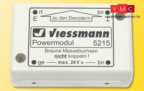 Viessmann 5215 Powermodul 2A, tápfeszültség kiegyenlítő modul, villogásmentes LED világításhoz