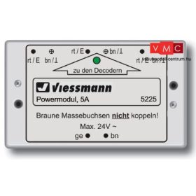   Viessmann 5225 Powermodul 5A, tápfeszültség kiegyenlítő modul, villogásmentes LED világításhoz