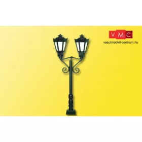   Viessmann 60731 Parklámpa, kétkaros fekete, érintkezőtalppal - melegfehér LED (H0)