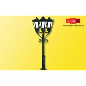   Viessmann 6077 Parklámpa, háromkaros fekete - melegfehér LED (H0)