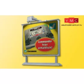   Viessmann 6336 Szögletes reflektor reklámtáblával - fehér LED (H0)