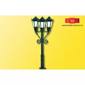 Viessmann 6477 Parklámpa, háromkarú, fekete - melegfehér LED (N)