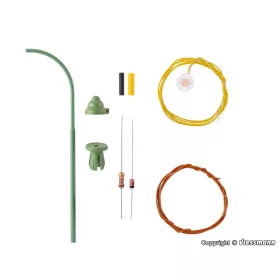   Viessmann 6729 Építőkészlet - Ívelt szabvány gázlámpa - melegfehér LED (H0)