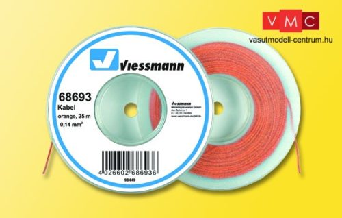 Viessmann 68693 Vezeték 25 m, 0,14 mm, narancs