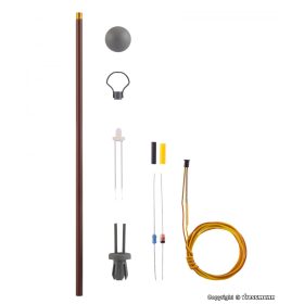   Viessmann 6927 Építőkészlet - Állomási térvilágítás faoszlopon, DR (Deutsche Reichsbahn), melegfehér LED (TT)