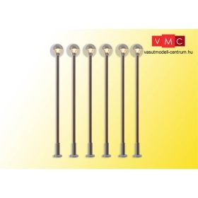   Viessmann 69626 Állomási térvilágítás faoszlopon 5+1 kiszerelés, DR (Deutsche Reichsbahn), melegfehér LED (TT)