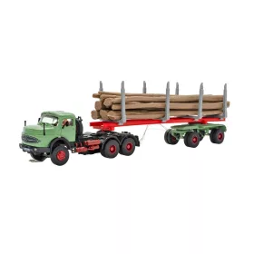   Viessmann 8036 CarMotion: Mercedes-Benz csőrös farönkszállító kamion - világítással (H0)